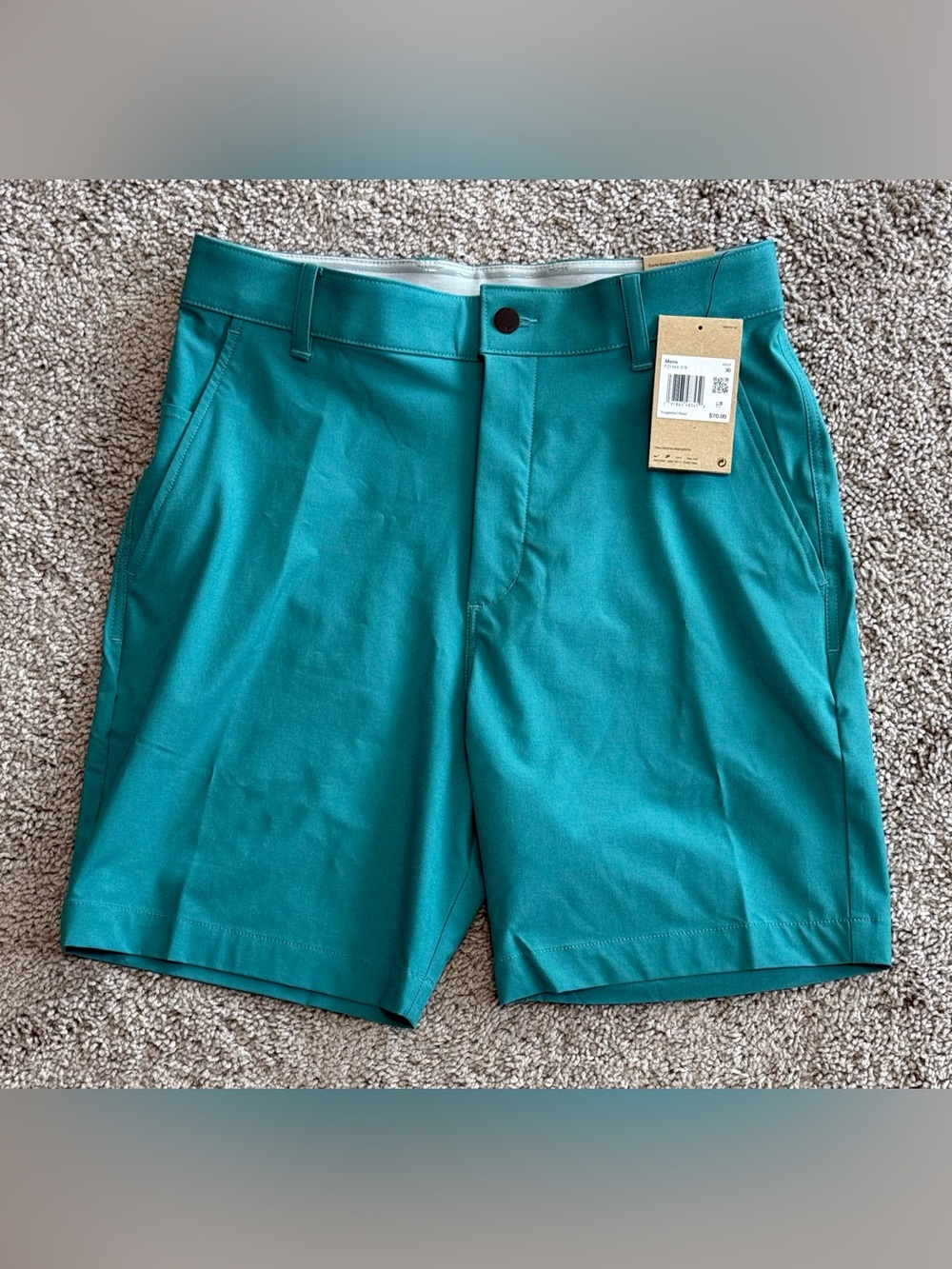 Nike Dri-Fit 7" Inseam Golf Shorts Teal Blue FZ7444-379 Mens Size 30